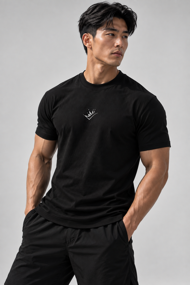 Crown Relaxed T Black