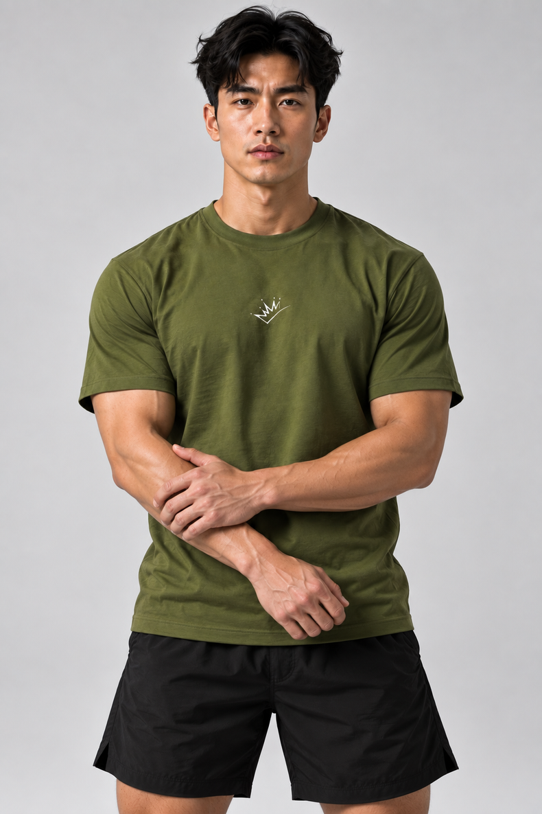 Crown Relaxed T Khaki
