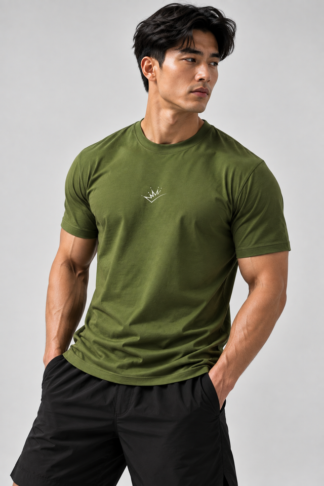Crown Relaxed T Khaki
