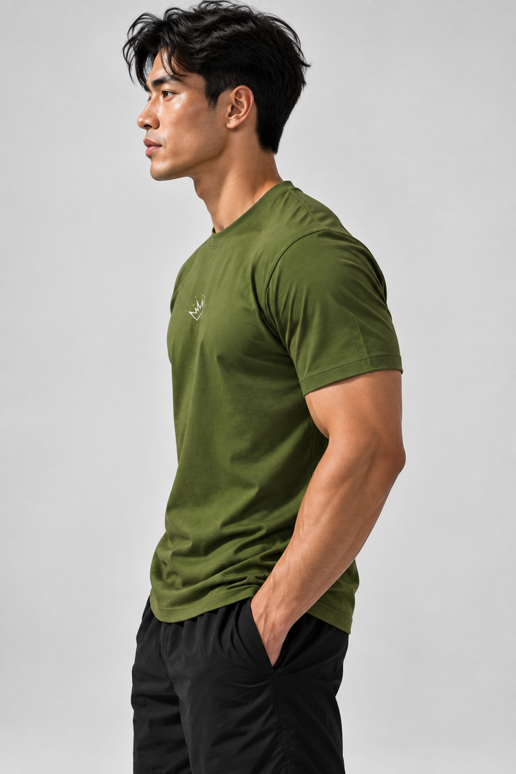 Crown Relaxed T Khaki